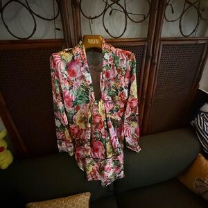 Victoria's Secret Floral Kimono with Pink and Green